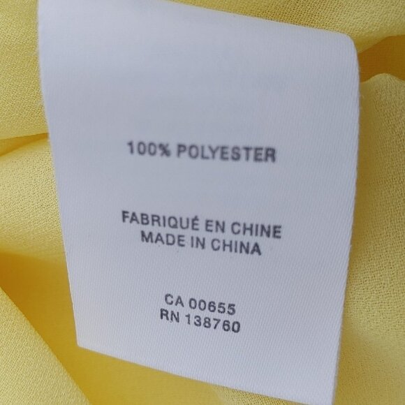 BEAUTIFUL Reitman's Yellow Cold Shoulder Blouse Large The Short Cut - Picture 3 of 5